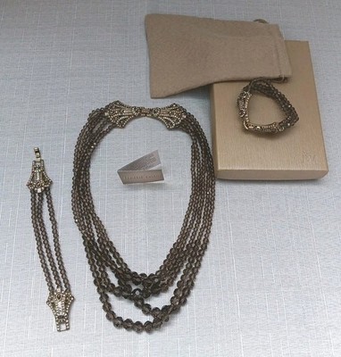 Heidi Daus Multi-Strand Necklace Set Age Of Elegance 18 Inch NEW Swarovski 