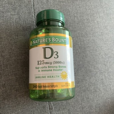 Nature's Bounty D3 125mcg (5,000 iu) 240 softgels