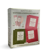 earth to skin Mask Set Tea Time Super Fruits 2 Cleansers 6 Sheet Masks