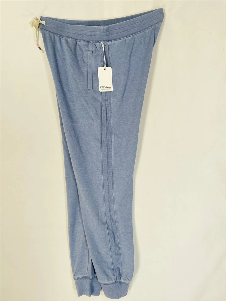 PJ Salvage Lounge Jogger Pants Womens X-Large Drawstring Stretch Fleece Blue - Image 3 of 4