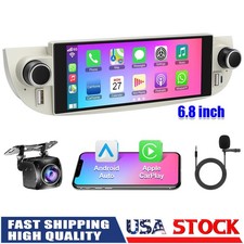 6.8 inch Car Stereo Radio Wireless Carplay  Android Auto for Fiat 500 2007-2015