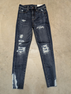 NWT American Eagle Super Hi Rise Jegging Women's 4 Short Denim Jeans Blue
