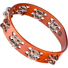 Meinl Wood Tambourine Two Rows Steel Jingles