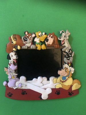 Disney Dogs 5'' Rubber Picture Frame Magnet for 3'' x 2'' Photos Lady Tramp Pluto