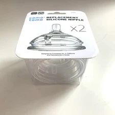 Comotomo Silicone Replacement Nipple, Fast Flow, 6+ Months, 2 Count