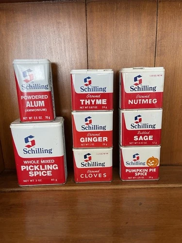 Vintage Schilling Spice Tins