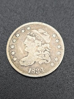 1834 Capped Bust Silver Half Dime 5c