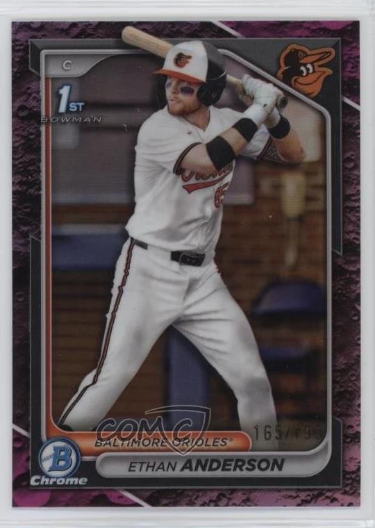 2024 Bowman Draft Chrome Fuchsia Lunar Refractor /199 Ethan Anderson #BDC-79 v9t