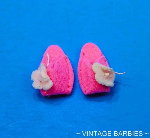 Vintage Barbie Doll Dreamy Pink #1857 Outfit Pink Slippers MINTY ~ 1960's