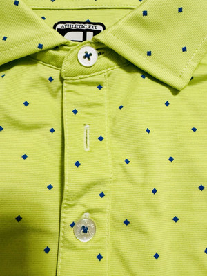 FootJoy Men's M Athletic Fit Green Blue Golf Polo Southern Trace CC