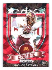 2021 Panini Prizm Draft Picks Collegiate #166 Rashod Bateman Red Ice