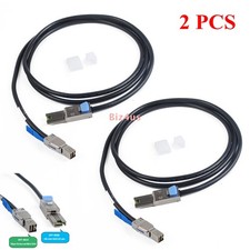 2PCS SFF-8644 36Pin to SFF-8088 26Pin External Mini SAS HD Hybrid Cable 2M/6.6FT