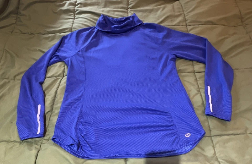 Túnica de running para mujer Spalding talla Lg. Speed-dri azul reflectante Foto 2 de 4