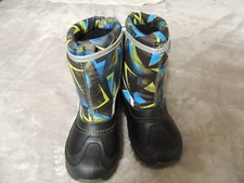 New W/Tags Boys Member's Mark Black Light Up Snow Boots Size 9/10