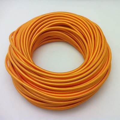 50m Design Textilkabel 3-adrig 3x0,75 Sonnengelb Top EU Qualität 