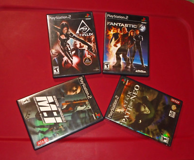 PlayStation 2 Lot Fantastic 4, Aeon Flux, Matrix Path of Neo, MI Operation Surma