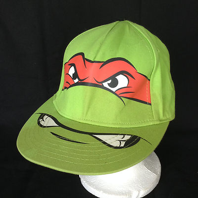 TMNT Teenage Mutant Ninja Turtles~Raphael Face~Green Kid Snapback