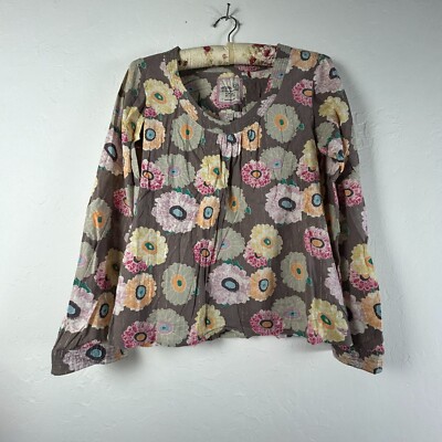 Esprit Women's Floral Print Scoop Neck Pullover Long Sleeve Blouse Multicolor 0