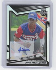 2022 Panini Elite Extra Edition #184 Juan Angel Javier Prime Numbers Auto #/185