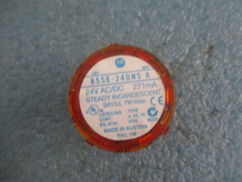 Allen Bradley Cat#: 855E-24DN5 Orange Stackable Light with Bulb. Series ...
