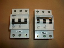 2PC Siemens 5SX23 C16 Circuit Breaker 3 Pole 16 Amp