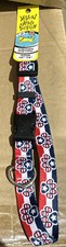 Yellow Dog Designs Patriotic Collar - Flag 4th of July Stars  Stripes S 10-14  