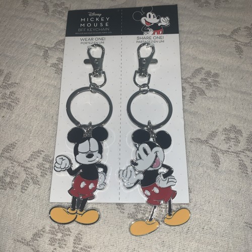 Disney's Mickey Mouse 2-PC BFF Key Chain Best Friends Forever Brand New - Picture 3 of 11