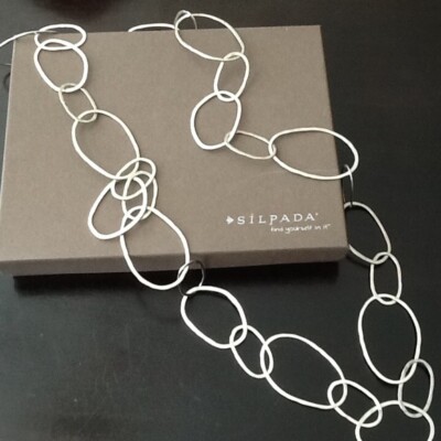 Collier Long Silpada En Argent Sterling 925 - Modèle Bubble Up, 38 Pouces (96cm) - NWOT
