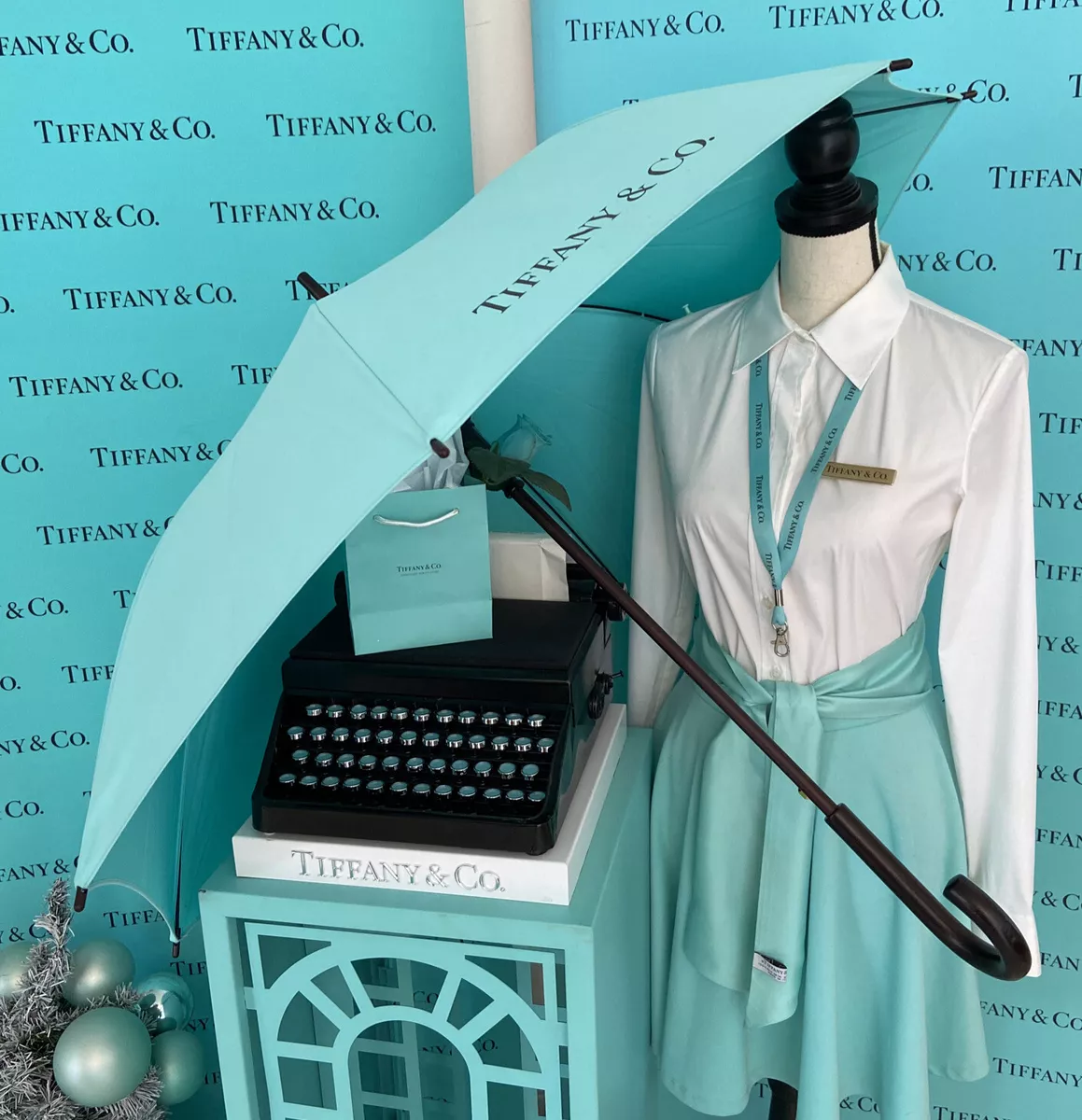 Tiffany&Co Blue Umbrella Dome Walking Stick Employee Gift