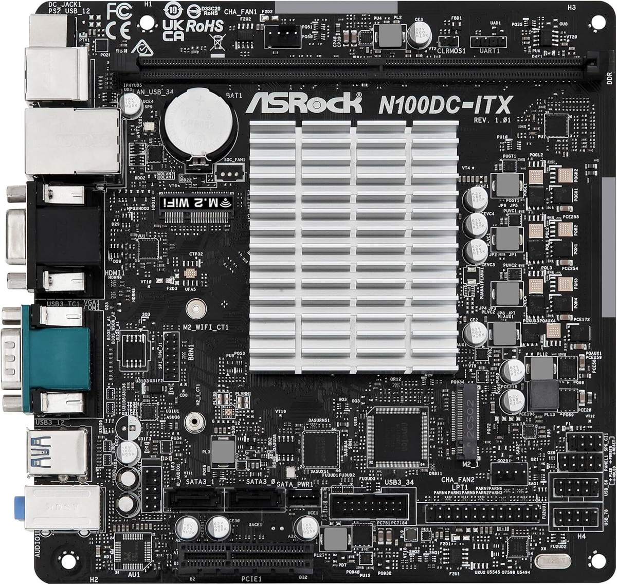 自作PC ASRock N100DC-ITX 32GB 4TB Wi-Fi 6E ASRock > N100DC-ITX
