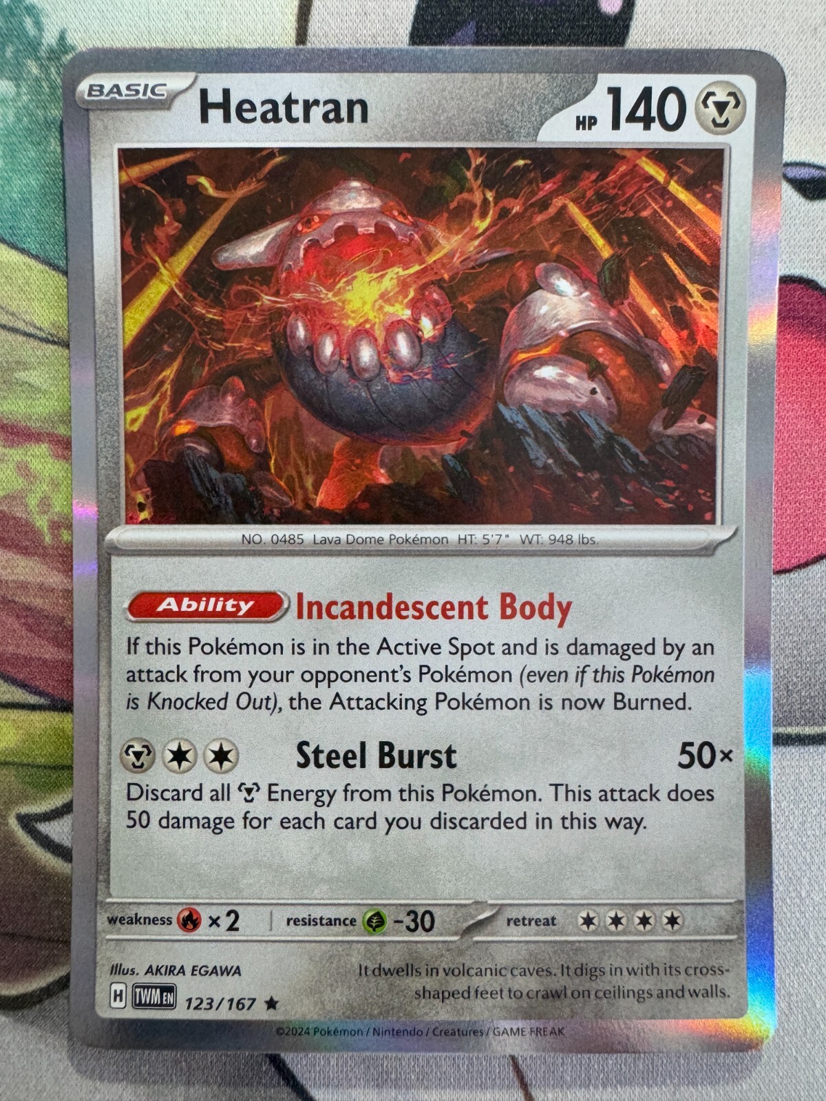 Heatran Holo English Pokemon TCG BKBE383