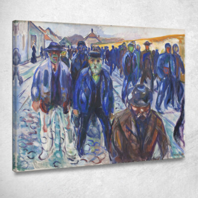 Arbeiter Auf Der Hausstraße Edvard Munch, em409 Leinwandbild
