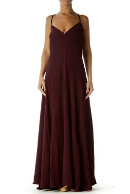city chic burgundy dress Modest Burgundy V-Neck Sleeveless Long Bridesmaid dresses Affordable
