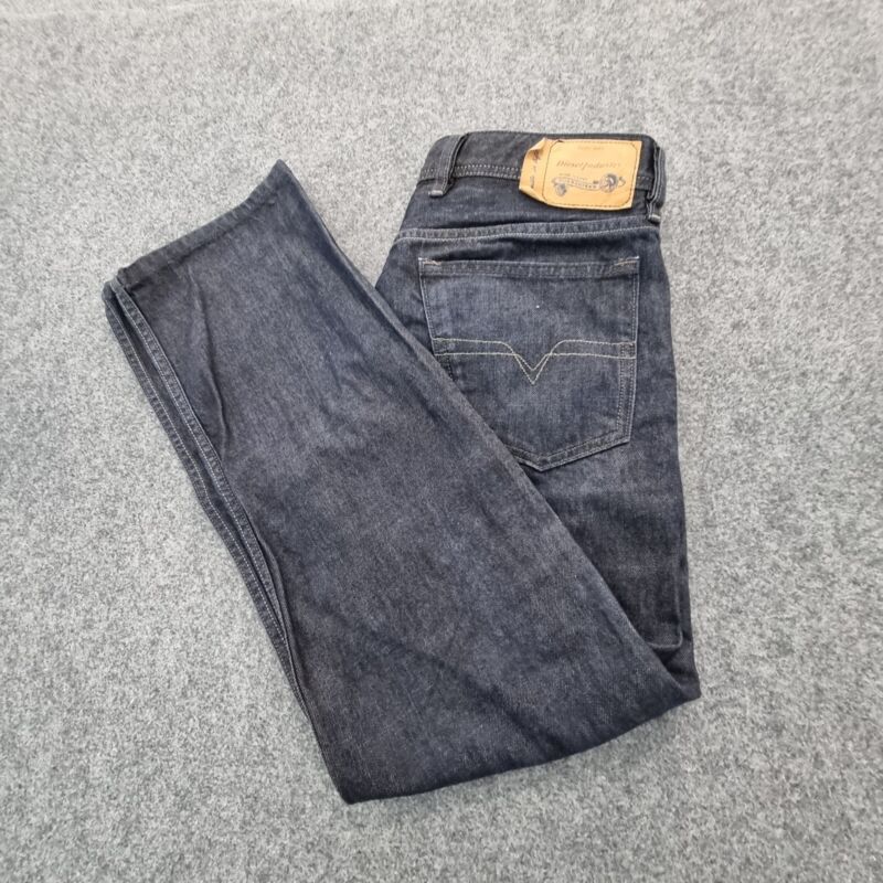 Diesel Jeans Men 33 blue straight waykee denim cotton modern dark faded size 33