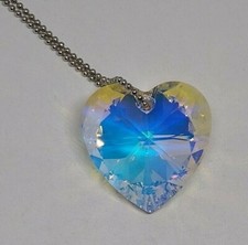 Swarovski Crystal Clear AB 28mm Heart 6228 Suncatcher/ Ornament/ Prism