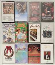 LOT OF 12 Christmas Music Cassette Tapes Various Artists VG.