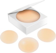 Nipple Covers - Reusable Adhesive S fits A-C Cups , 2 Pairs - Dark Skin