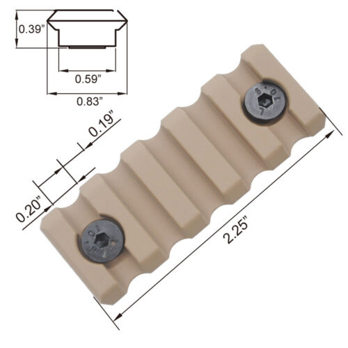 5/7/9/11/13 Slot Picatinny Rail Section Fit Key mod & M-lock Mount Black/Tan/Red - Picture 3 of 26