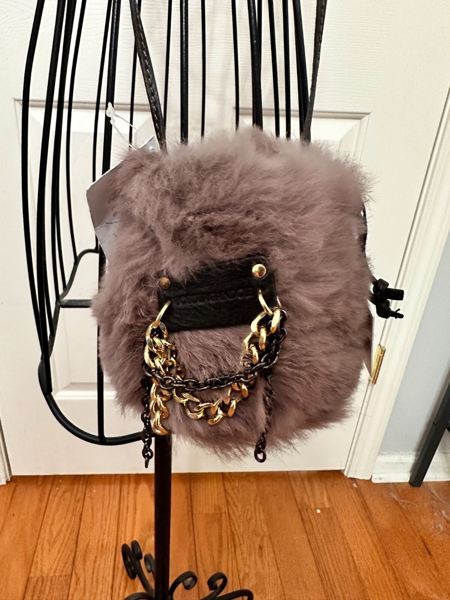 ROBERTA GANDOLFI SMALL RABBIT FUR CROSSBODY BAG MADE IN ITALY | eBay