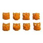 LEGO 8x Bionicle Gahlok Orange Krana Mask Complete Set Xa Za Vu Ca Yo Ja Su Bo