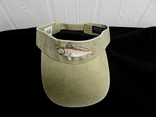 REDFISH Sport Visor Cap TAN Fishing Hat Embroidered Fish Adjustable New A5