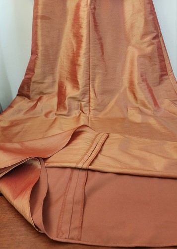 Designer Mother of the Bride Wedding Metallic Copper Beaded Ruched MOB Regal vtg - Picture 12 of 18