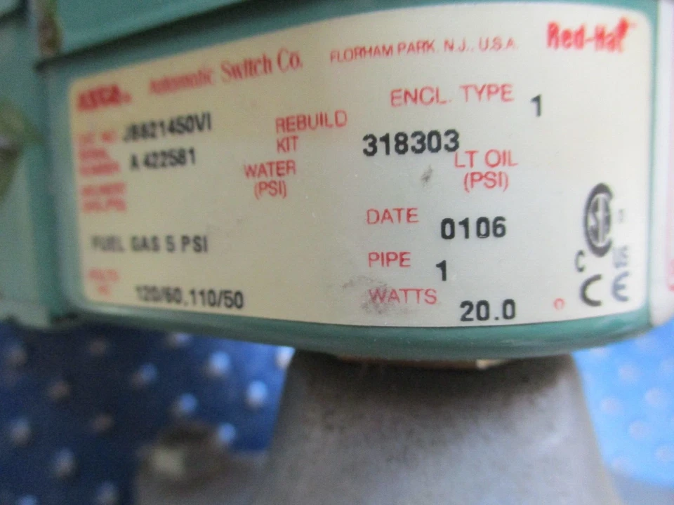 ASCO GAS VALVE 1" 20.0 WATTS JB821450VI - Image 3 of 4