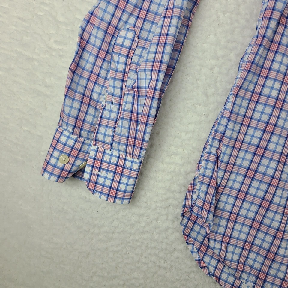 Camisa de vestir Jos A Bank 1905 para hombre XL azul rojo a medida Brrr cómoda abotonada Foto 2 de 4