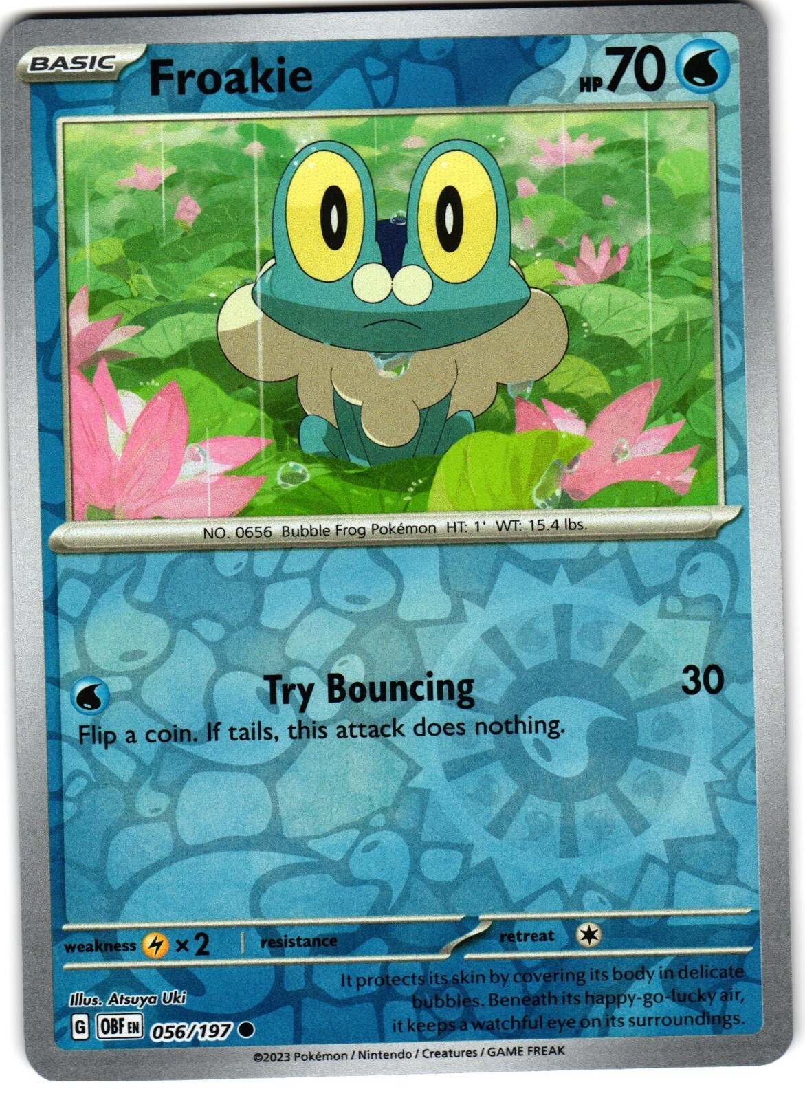 Froakie Reverse Holo 56/197 Pokemon SV: Obsidian Flames