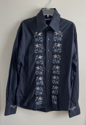 Jimi HENDRIX EXPERIENCE Large Black Shirt, Embroidered Floral, Western  Rock - Main Image