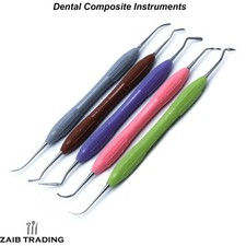 Dental Composite Filling  Tools  Set of 5 Silicon Handle Instruments
