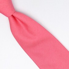 John G Hardy Mens Silk Cotton Necktie Bright Pink Microcheck Weave Woven Tie