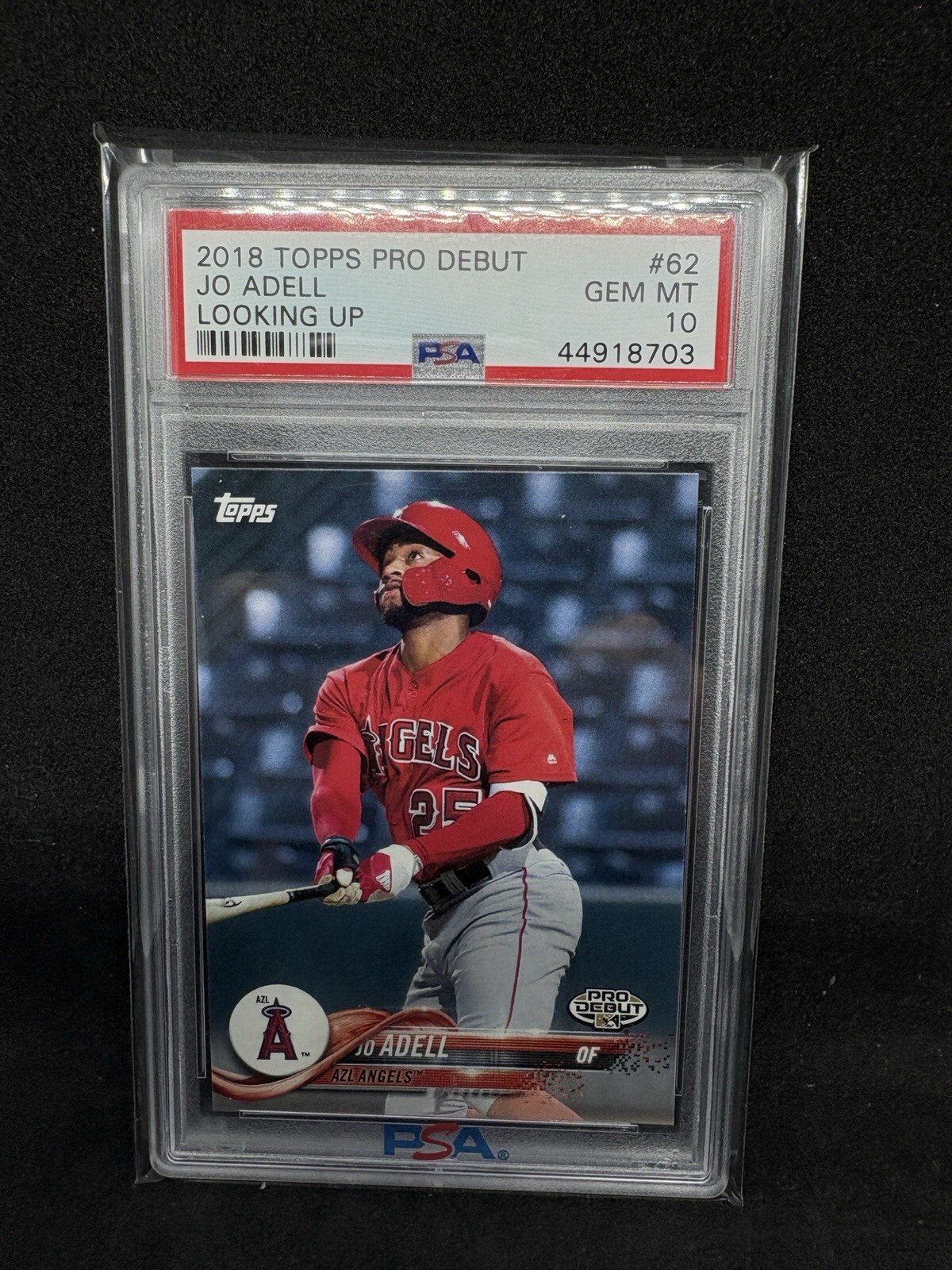 2018 Topps Pro Debut Jo Adell RC Looking Up #62 PSA 10 GEM MT Rookie Angels