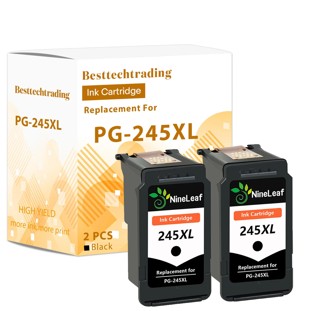 2PK Black Ink Cartridge FOR Canon PG 245 XL MG2900 MG2922 MG3022